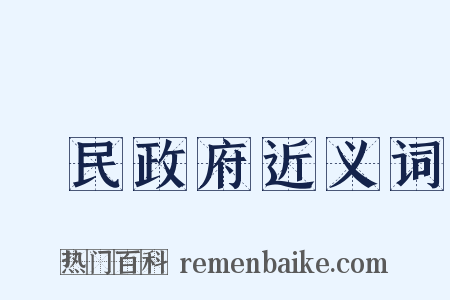 國民政府近义词是什么意思的图片
